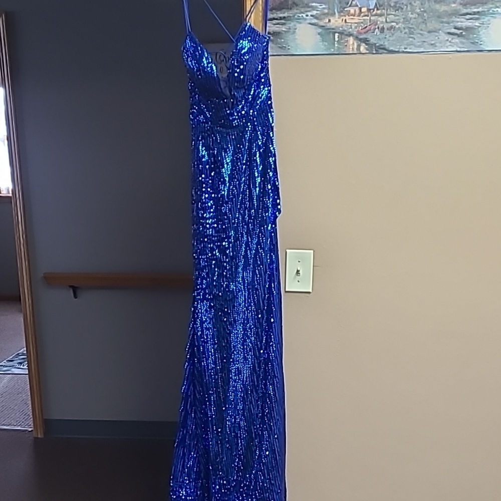 Stunning Blue Sequin Gown
